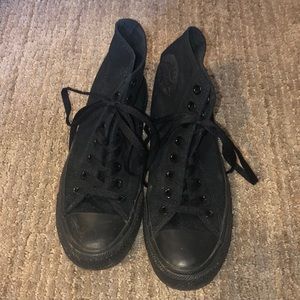 Black high top converse